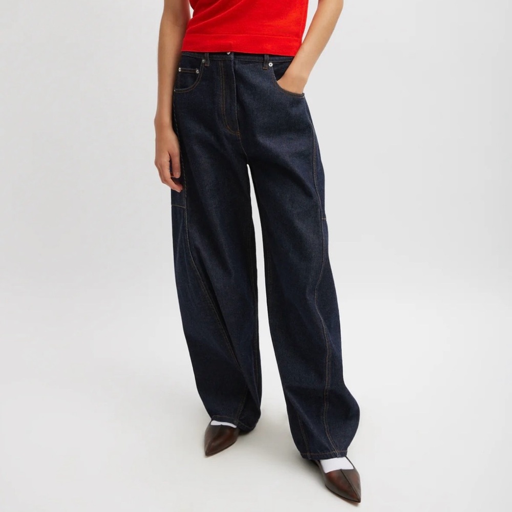 Tibi Indigo Denim Sid Jeans Size 32 Shorter Inseam
